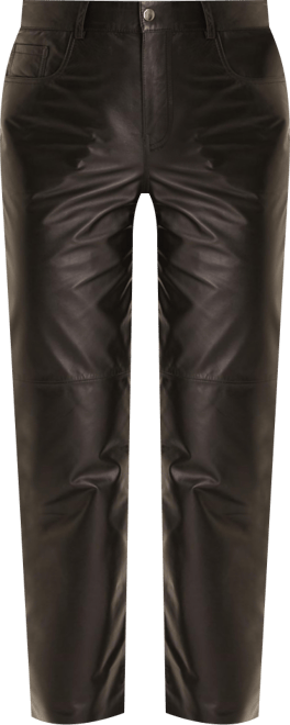 Women's Leather Fashion Pants, Black