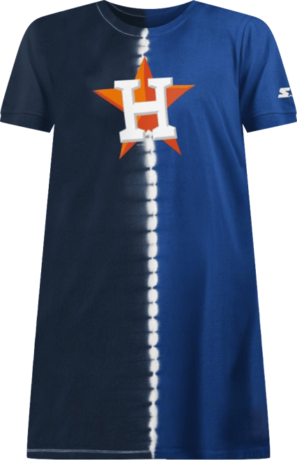 Women's  Navy, Royal Houston Astros Ace Tie-Dye Sneaker Dress