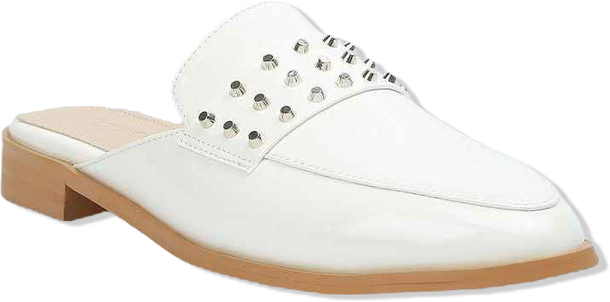Yashta Womens Patent Studded Flat Mules
