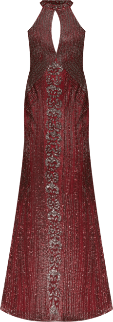 Women's Halter Neck Dress with Keyhole