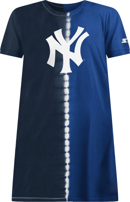 Women's  Navy, Royal New York Yankees Ace Tie-Dye Sneaker Dress