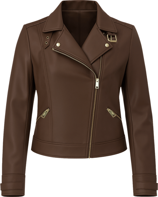 Salla smooth Asymmetrical lamb Women's leather moto jacket