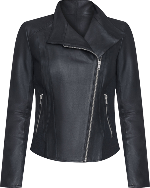 Women's Felix Asymmetrical Moto Jacket With Wing Collar