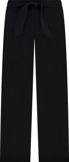 Ak Anne Klein Petite Tie-Front Pull-On Wide-Leg Pants