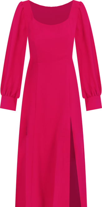 Women's Long-Sleeve Midi Dress