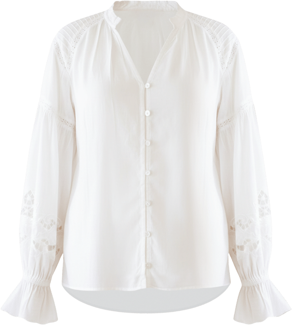 Women's Long Sleeve Embroidered Stevie Blouse