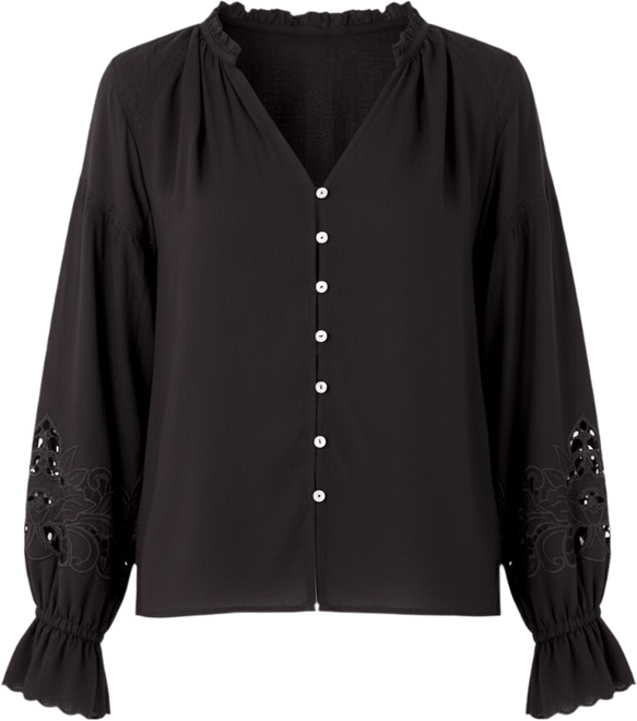Women's Long Sleeve Embroidered Stevie Blouse
