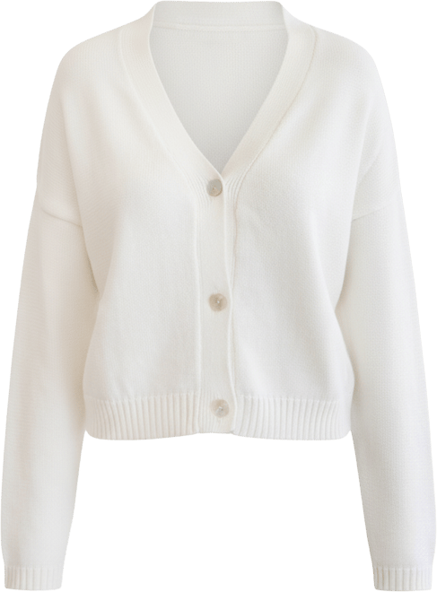 Women's Cotton Diana Crop Cardigan Sweater
