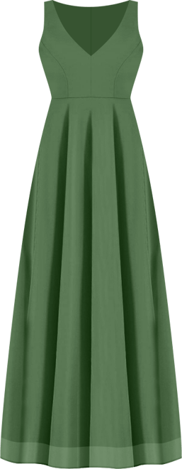 Women's Deep V-Neck Chiffon Maxi Dress
