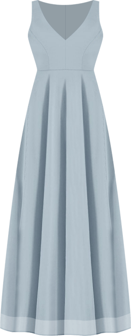 Women's Deep V-Neck Chiffon Maxi Dress