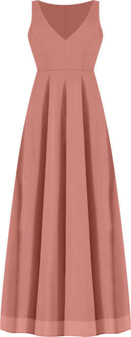 Women's Deep V-Neck Chiffon Maxi Dress