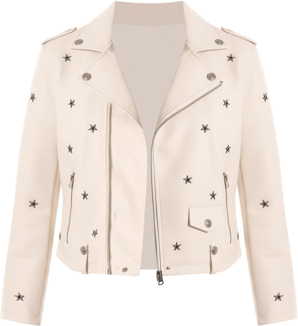 Women's  White Dallas Cowboys Faux Leather Full-Zip Racing Jacket