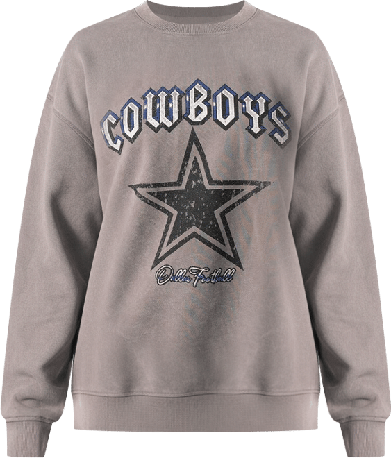 Men's and Women's  Gray Dallas Cowboys Distressed Pullover Sweatshirt
