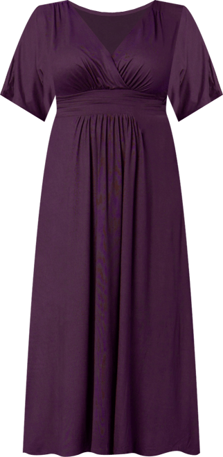 Women's Plus Size Vienna Kimono Sleeve Long Maxi Dress