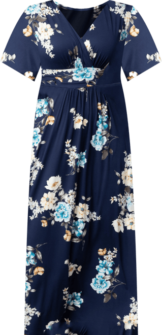 Women's Plus Size Vienna Kimono Sleeve Long Maxi Dress