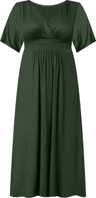 Women's Plus Size Vienna Kimono Sleeve Long Maxi Dress