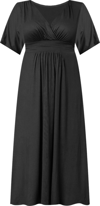 Women's Plus Size Vienna Kimono Sleeve Long Maxi Dress