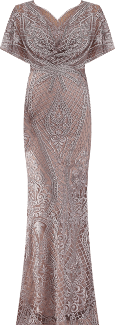 Women's Cape Sleeve Mermaid Gown