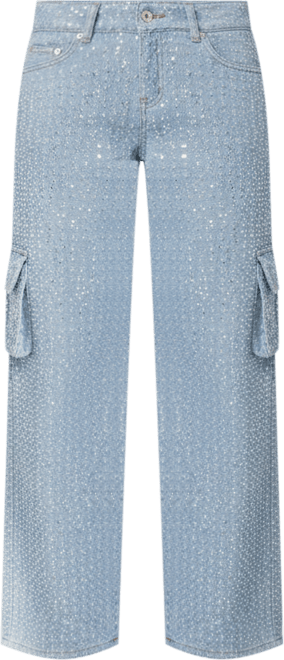 Women's Icing sequin low rise cargo jeans