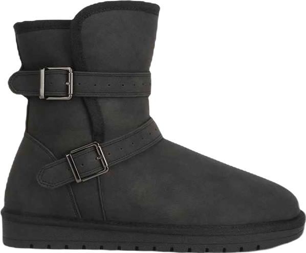 Womens basil buckle strap detail boots