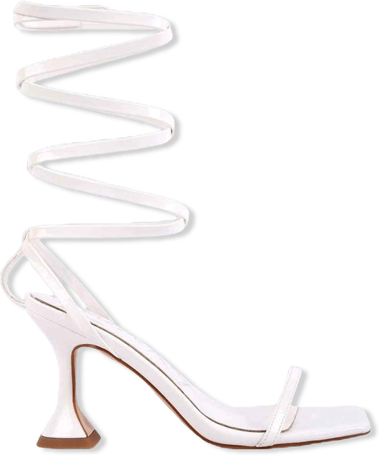 Women's Lewk Strappy Tie Up Spool Heel Sandals