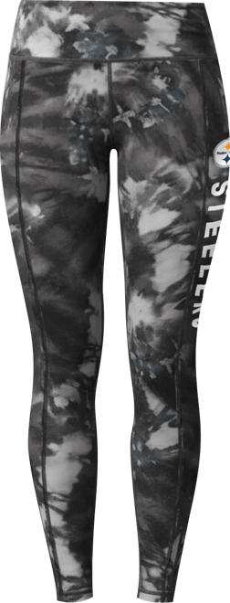 Women's  Black Pittsburgh Steelers Aubrey Tie-Dye Leggings