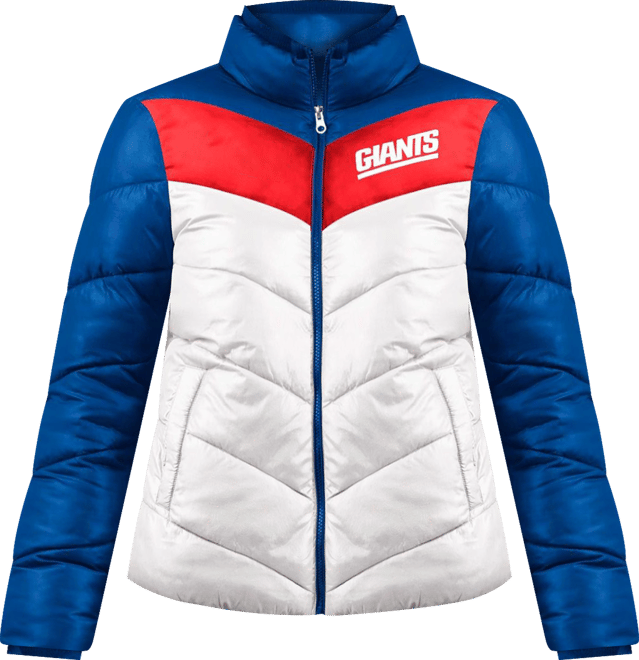 Women's  White, Royal New York Giants New Star Quilted Full-Zip Jacket