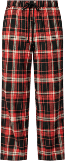 Women's Lounge Around Plaid Wide Leg Pants
