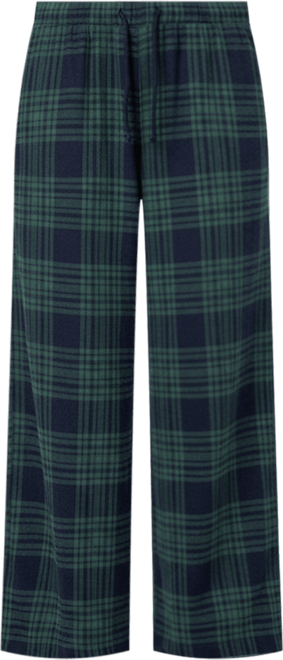 Women's Lounge Around Plaid Wide Leg Pants