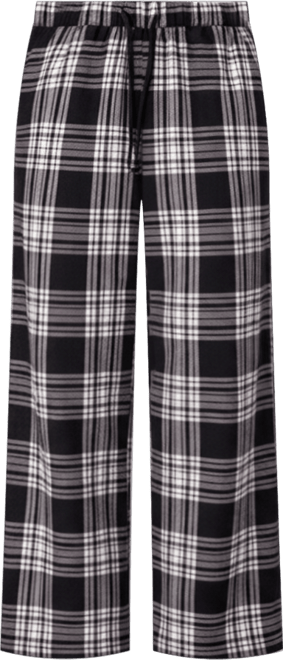 Women's Lounge Around Plaid Wide Leg Pants