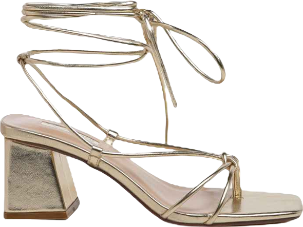 Womens Spruce Tie Up Block Heel Sandals