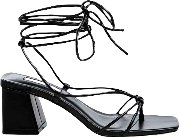 Womens Spruce Tie Up Block Heel Sandals