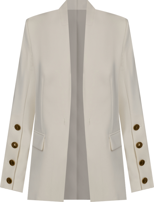 Women's Button Sleeve Blazer, Regular & Petite