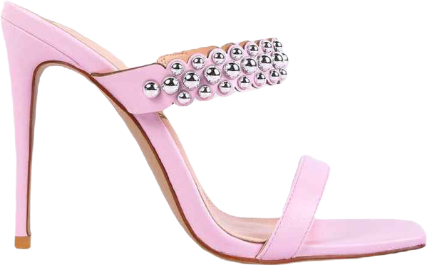 Womens Bandy Stieletto Heel Metal Stud Sandals