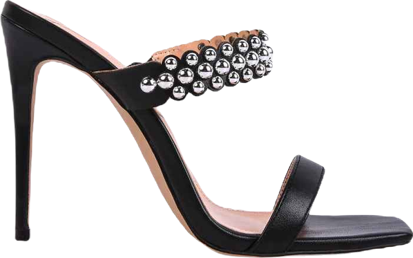 Womens Bandy Stieletto Heel Metal Stud Sandals