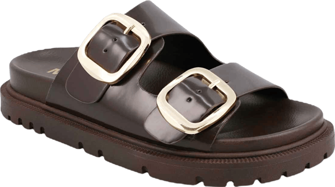 Women's Gen Double Buckle Flat Slide Sandals