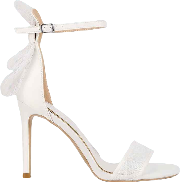 Delancy Bow Detail Lace Stiletto Sandals Women