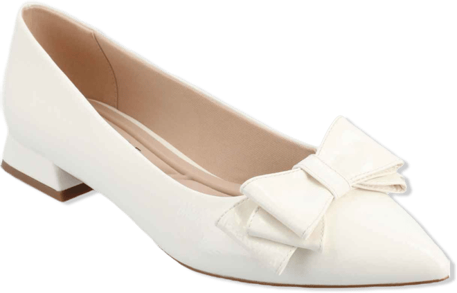 Women's Ophelia Bow Low Block Heel Dress Flats