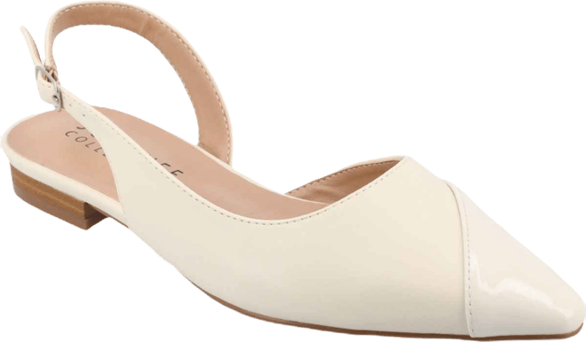 Women's Daphnne Slingback Pointed Cap Toe Flats