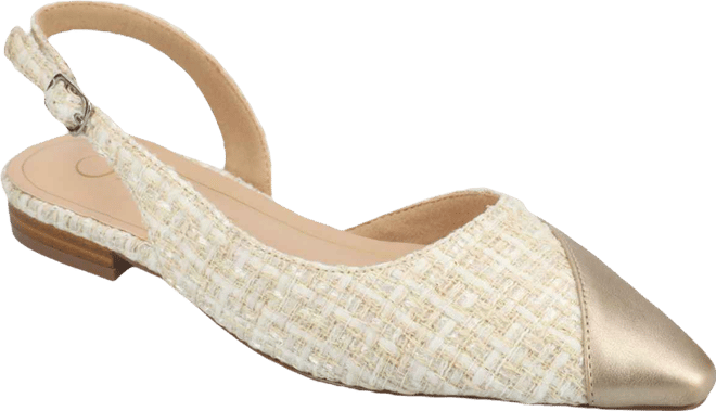 Women's Daphnne Slingback Pointed Cap Toe Flats