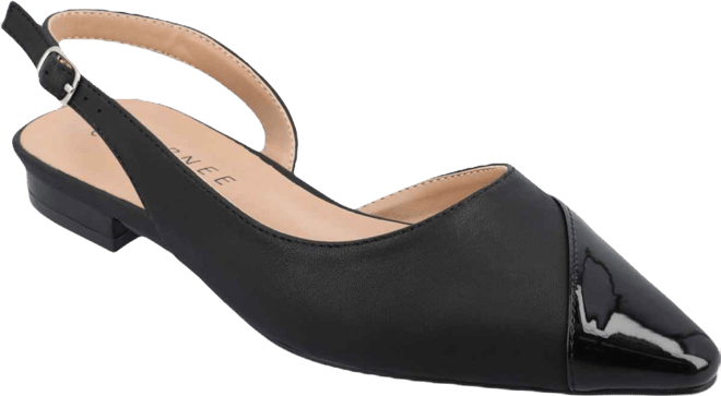 Women's Daphnne Slingback Pointed Cap Toe Flats