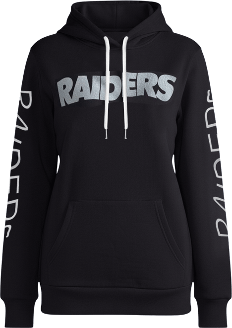 Women's  Black Las Vegas Raiders Extra Inning Pullover Hoodie