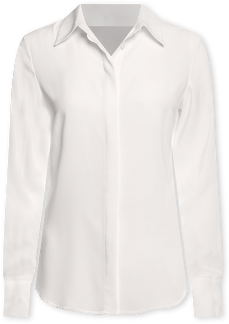 Women's Wrinkle Free Basic Silk Shirt for Women