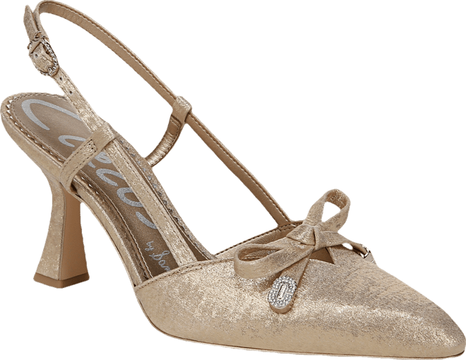 Women's Monica Pointed-Toe Slingback Bow Pumps