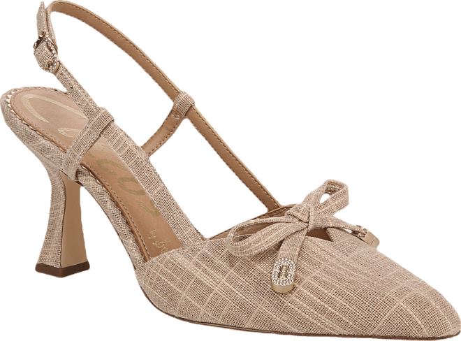 Women's Monica Pointed-Toe Slingback Bow Pumps