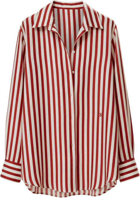 Women's Classic Striped Silk Shirt