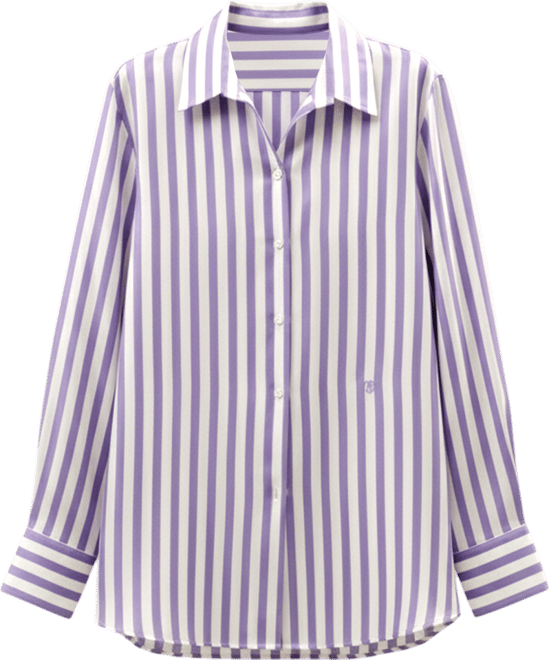 Women's Classic Striped Silk Shirt