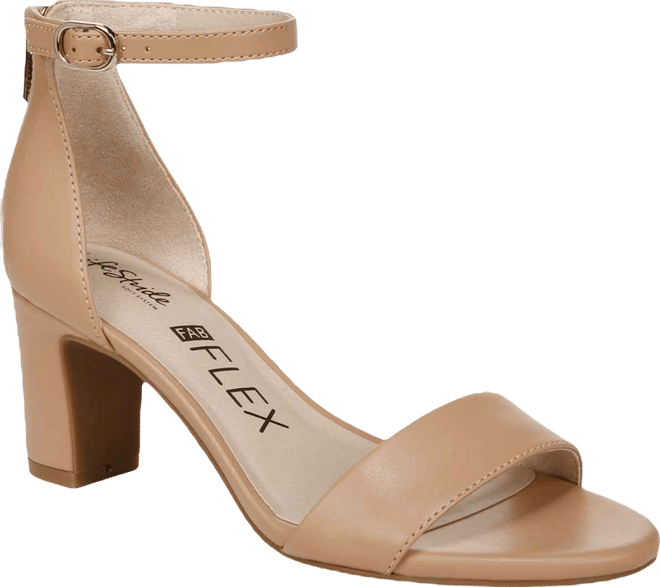 Women's Florence Two Piece Block Heel Ankle Strap Sandals