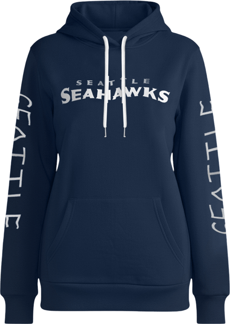 Women's  College Navy Seattle Seahawks Extra Inning Pullover Hoodie