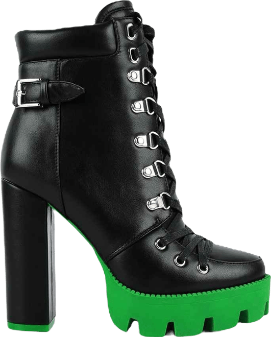 Womens larch cushion collared biker boots